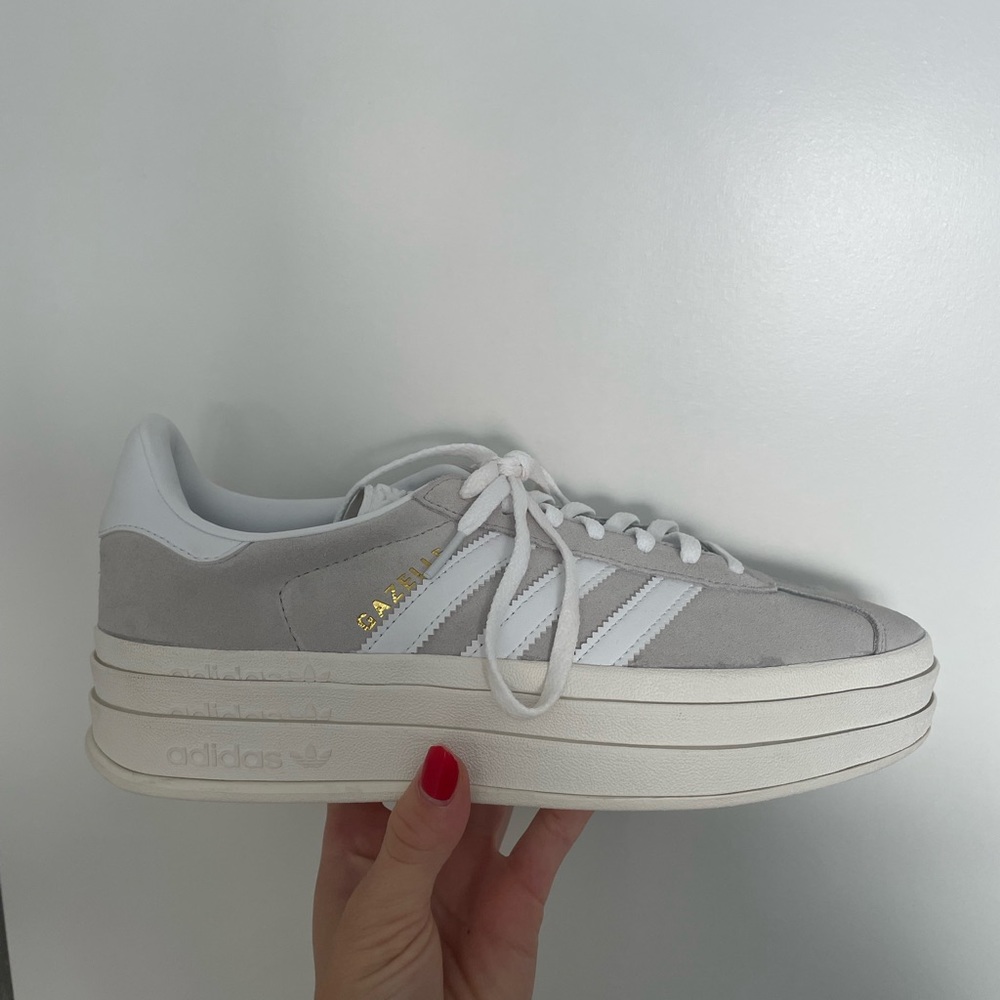 Adidas women’s grey platform shoes - brand new